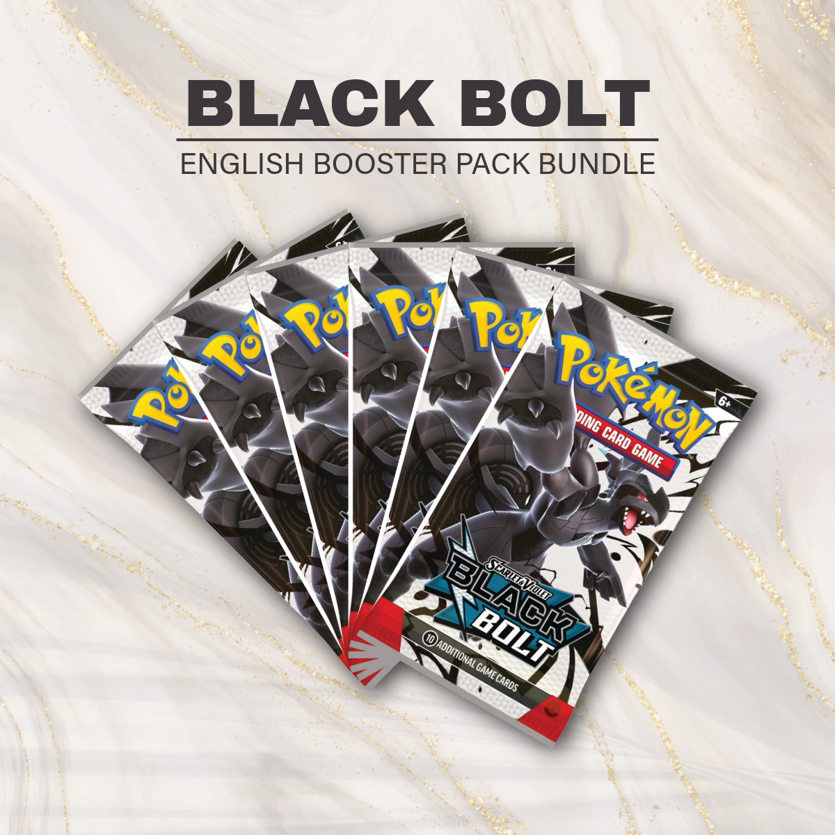 English Black Bolt Booster Bundle(6x loose)